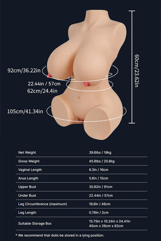 Tantaly Nicole 3.0 39.6LB Sexy Big Tits Big Ass Torso Sex Doll Tantaly Nicole 3.0 39.6LB Sexy Big Tits Big Ass Torso Sex Doll