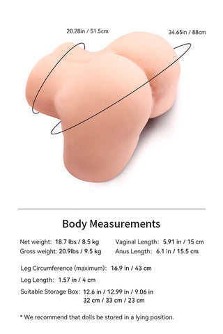 Tantaly Cecilia 2.0 18.7LB Durable Butt Only Sex Doll